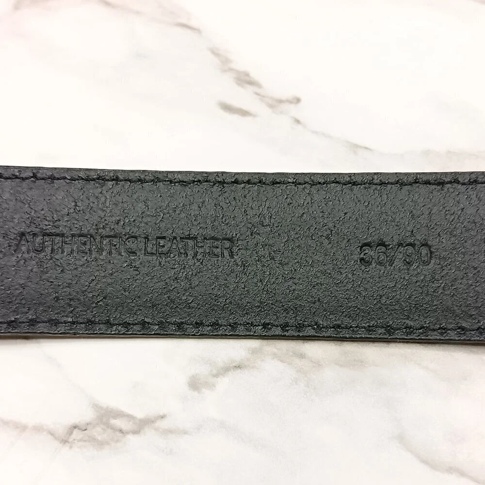 SNAKE EYES Men's Black Leather Golf Metal Concho Belt Size 36